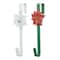 Glitzhome® 14" Christmas Metal Snowflake & Poinsettia Wreath Hanger Set